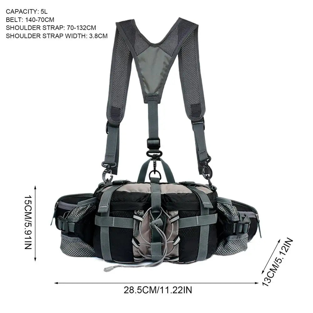 Hiking Hydration Waist Pack with Dual Water Bottle Holders