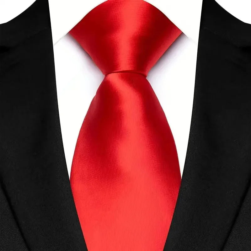 Luxury Red Paisley Men’s Tie. Classic Business and Wedding Necktie