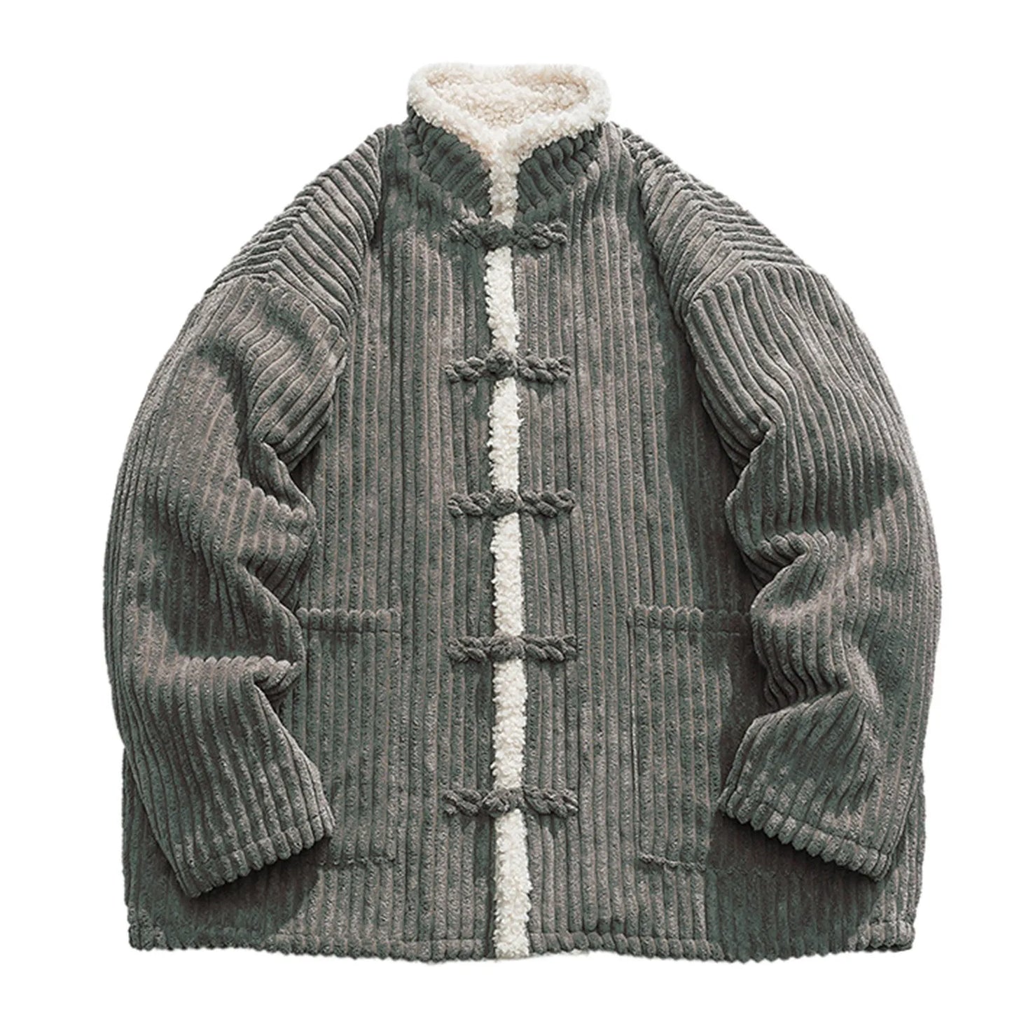 Men’s Traditional Chinese Style Winter Jacket Thickened Cotton Warm Casual Coat