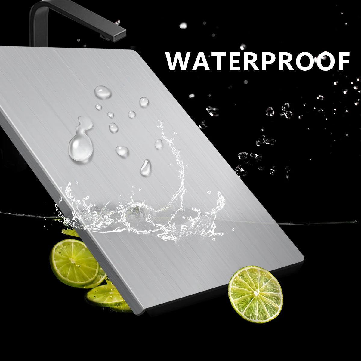 304 Stainless Steel Cutting Board. Premium Double-Sided Kitchen Prep Board
