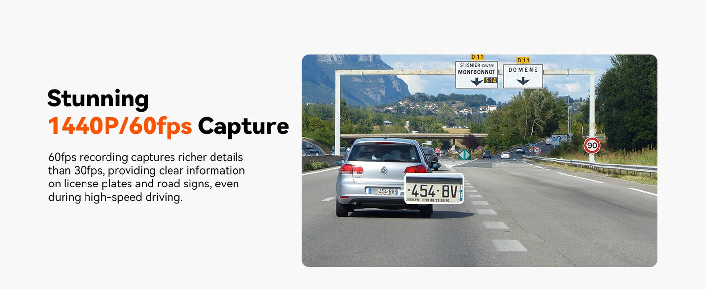 Vantrue N2X 2.7K HDR Dashcam Front and Inside 5G WiFi Dual Dash Camera with IR Night Vision STARVIS 2 Voice Control 60FPS GPS