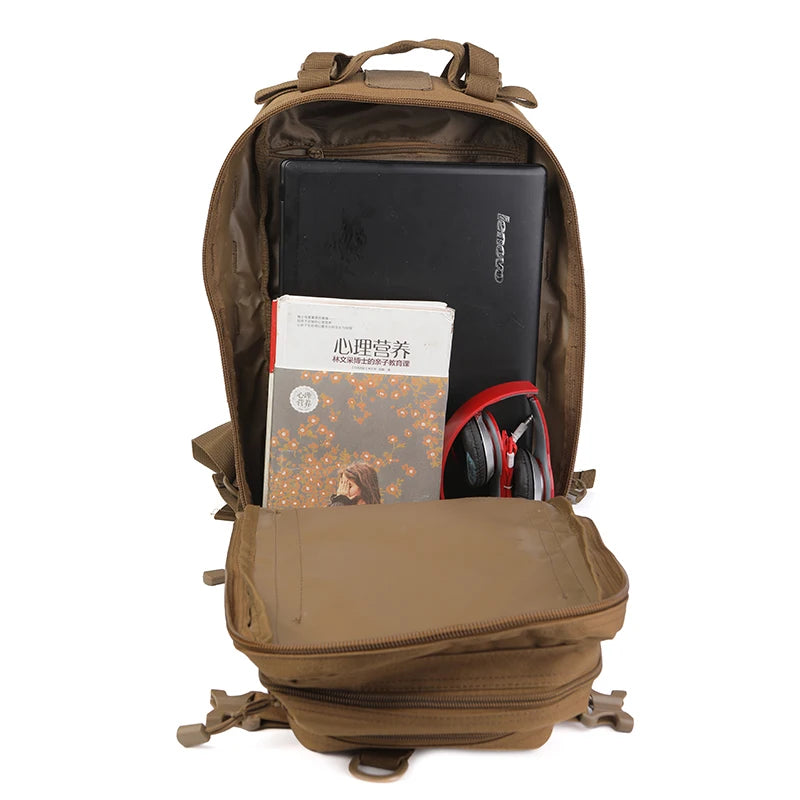 35L Tactical MOLLE Backpack with Padded Shoulder Straps