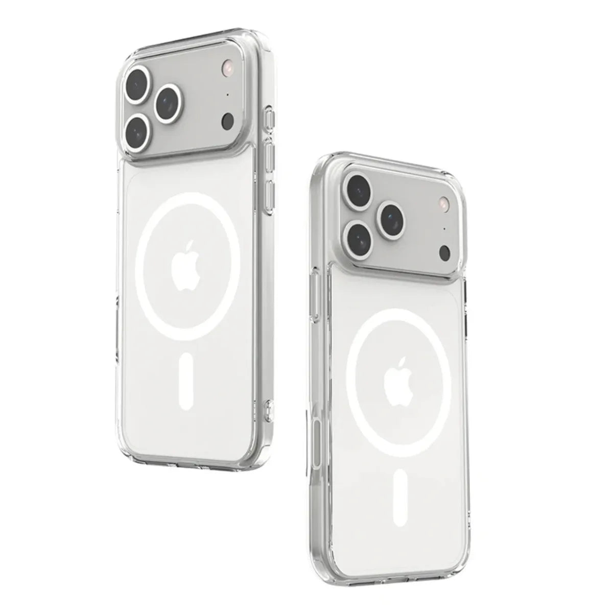 Clear Magnetic Shockproof Phone Case with Wireless Charging Compatibility