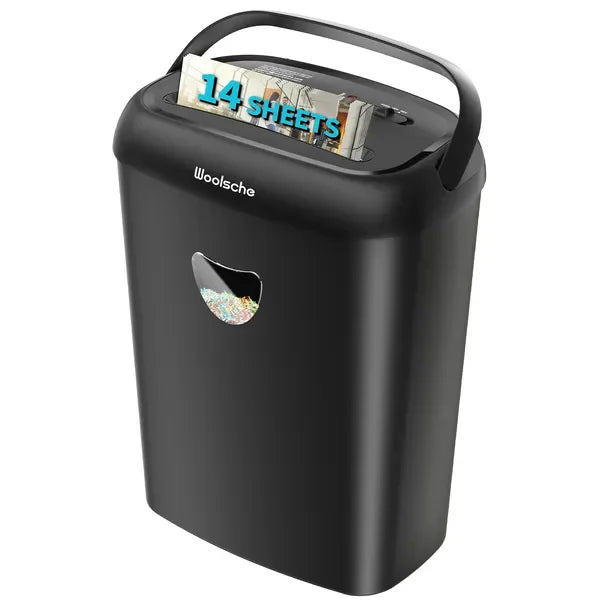14 Sheet Cross Cut Paper Shredder .P 4 Secure Home & Office Document Shredder
