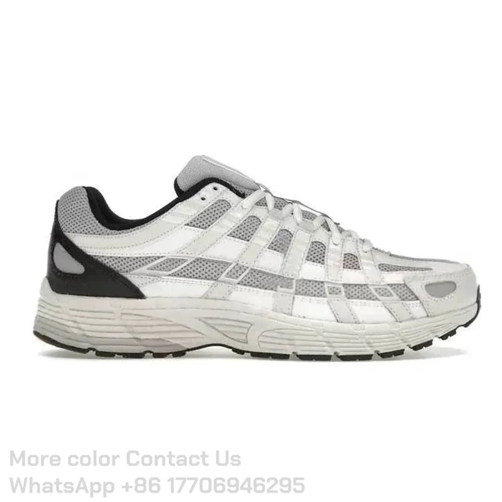 Designer Shoes P6000 trainer Men Women Sneakers Metallic Silver White Smoke Grey Outdoor Sports Trainers Casual Running shoes