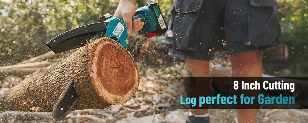 SeeSii 8 Inch Cordless Mini Electric Chainsaw Chainsaw Wood Cutter Pruning Garden Power Tools For Makita 18V Battery pin