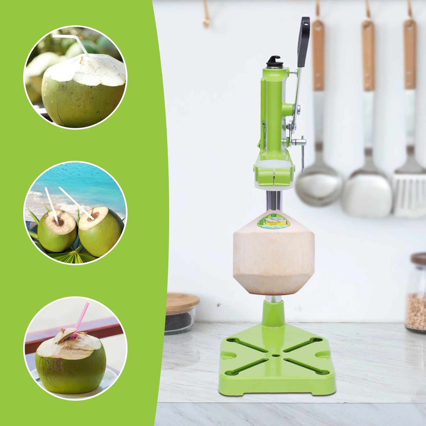 Stainless Steel Coconut Opening Tool.  Easy Coconut Opener & Kitchen Piercing Tool