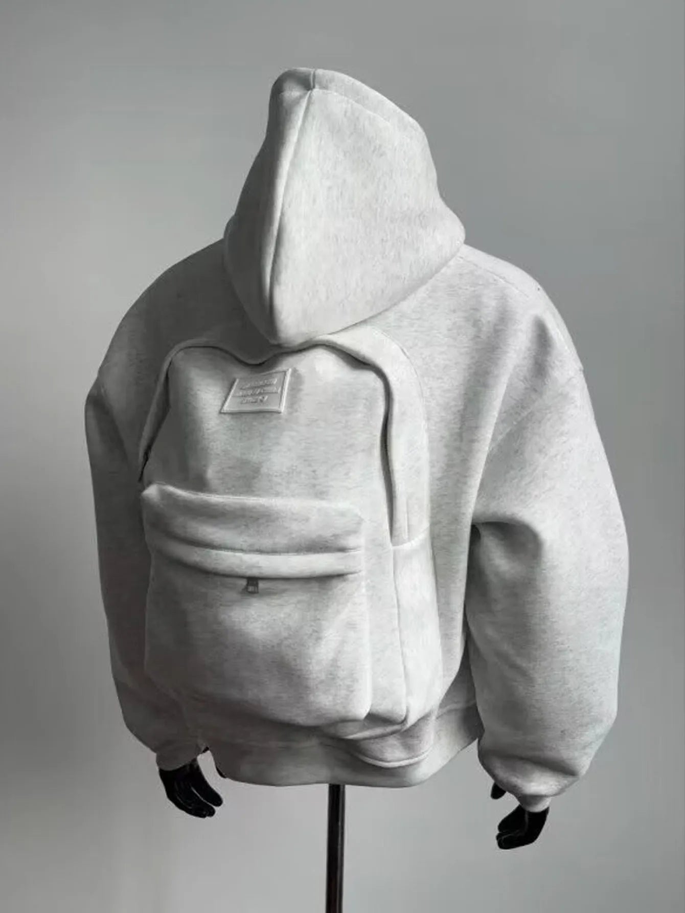 Unisex 3D Creative Zip Up Hoodie with Backpack Design