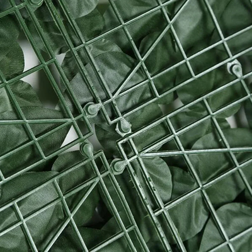 6FT Ivy Leaf Artificial Fence Screen - Realistic Green Plastic Vine Plants for Outdoor Indoor Garden Decor, Hedge Wall Panel