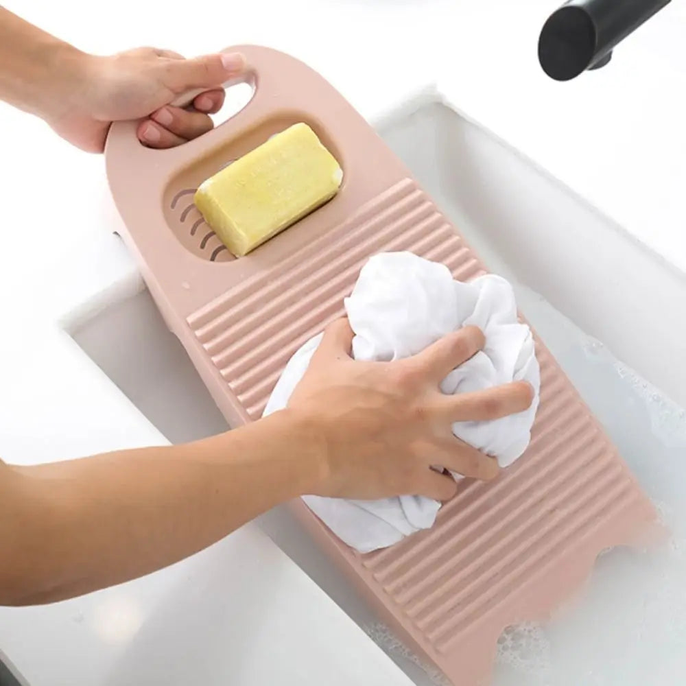 Heavy-Duty Plastic Washboard for Hand Washing Clothes, Delicates, Baby Clothes & Travel Laundry