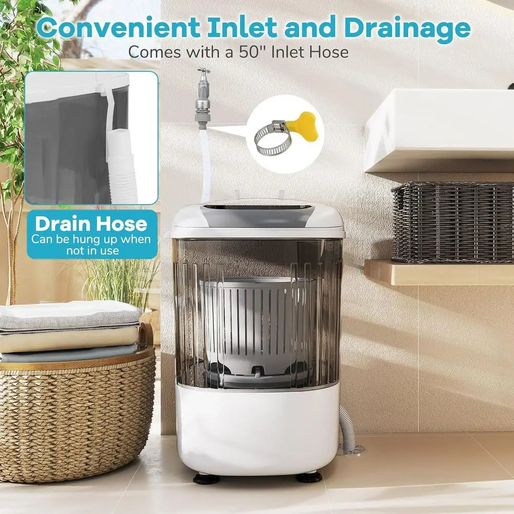 15L Rechargeable Cordless Mini Washing Machine.  Portable Compact Washer