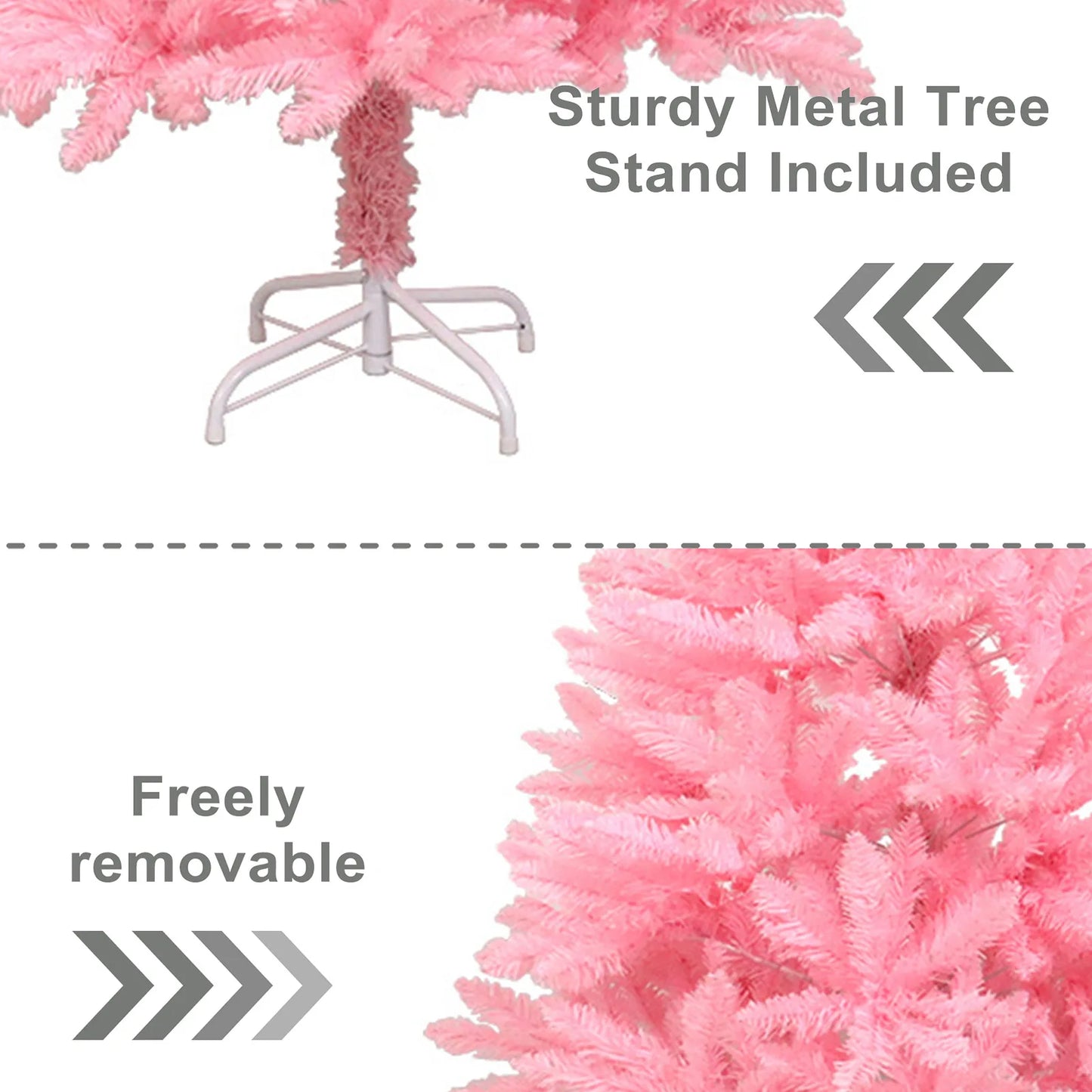 Pink White Artificial Christmas Tree 6ft Office Decor