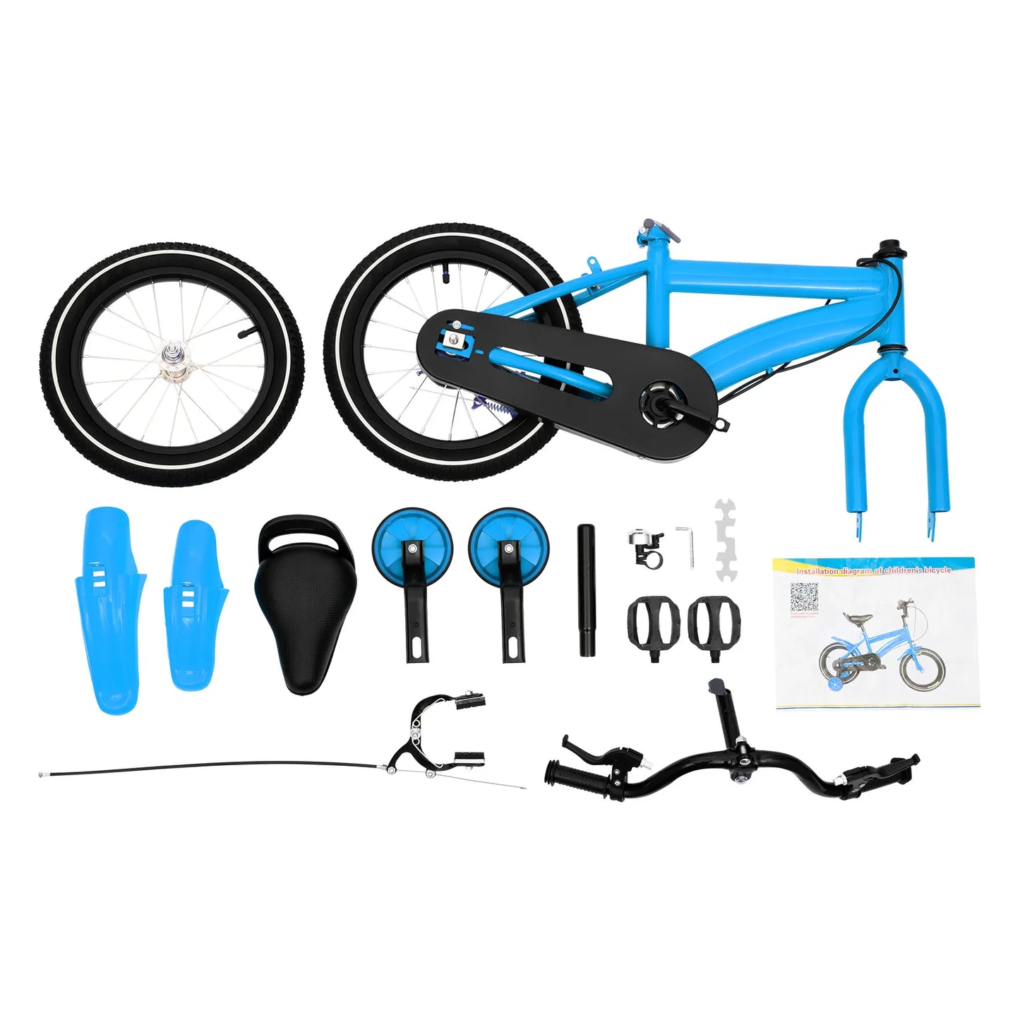 14 Inch Children’s Bicycle with Training Wheels .Kids Bike for Ages 2–5, Adjustable Seat & Handlebars, Boys & Girls