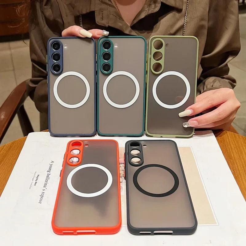 Samsung Galaxy Magnetic Wireless Charging Case. Slim Protective Cover