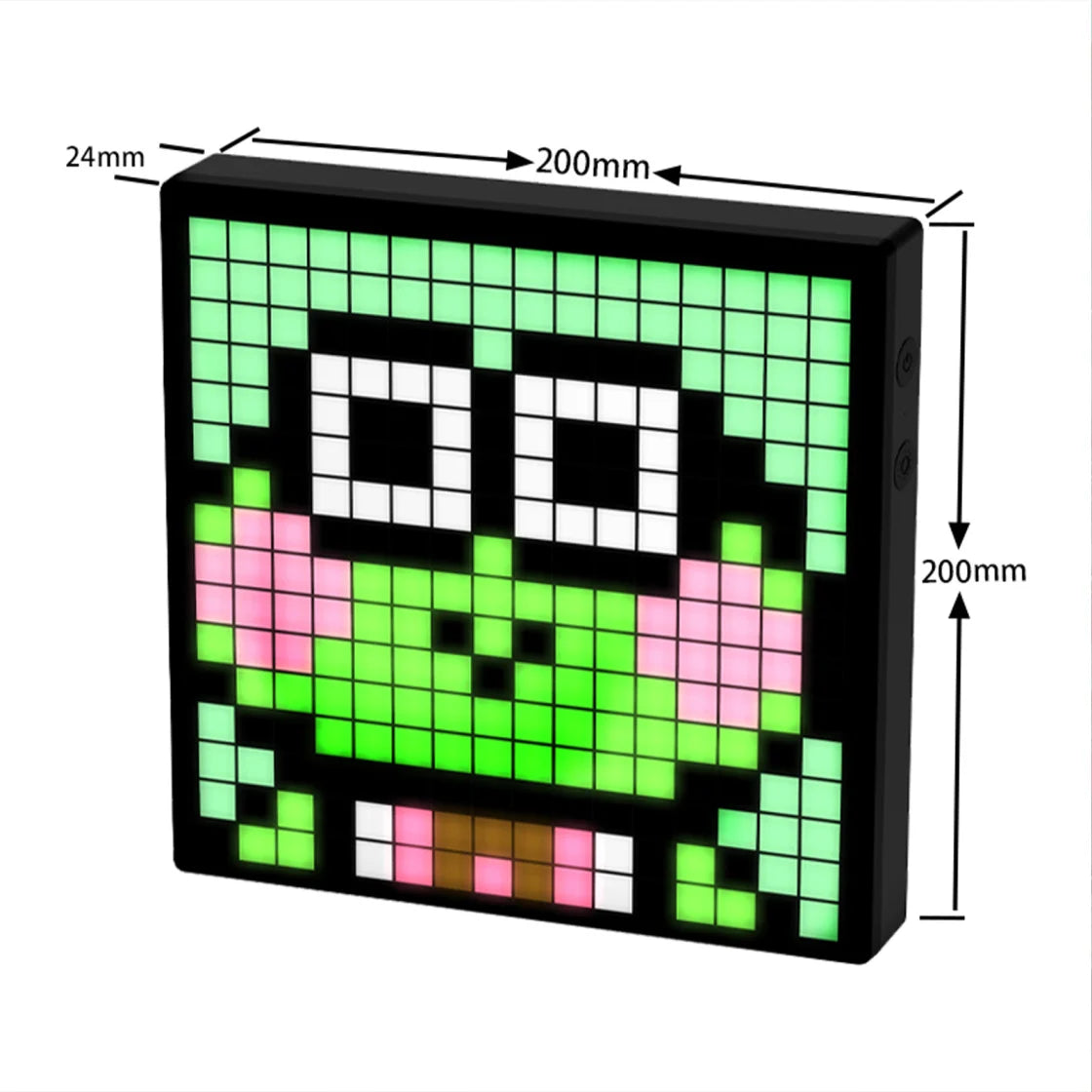 16x16 Smart LED Pixel Display Matrix .Bluetooth App-Controlled Digital Art & Night Light