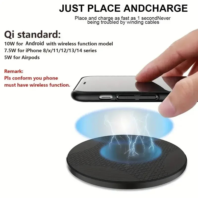 Ultra Thin Wireless Fast Charging Pad for Smartphones  Universal Qi Charging Dock