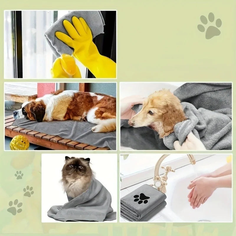 Ultra Absorbent Microfiber Pet Drying Towel for Dogs and Cats