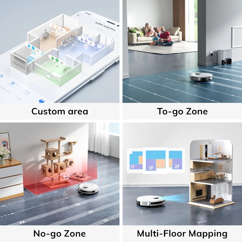 ILIFE A30 Pro Robot Vacuum & Mop | 5000Pa Smart Cleaning