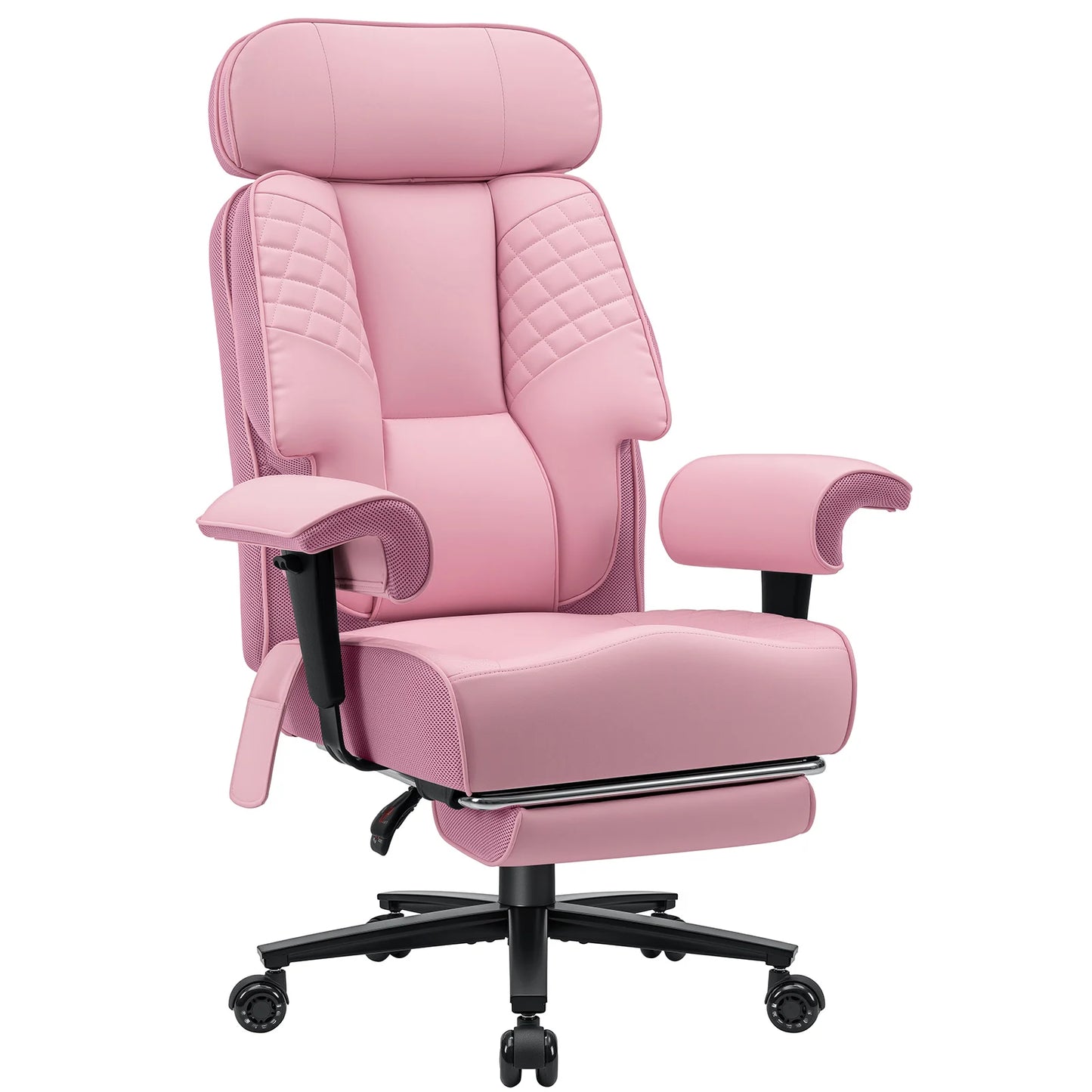 Executive Office Chair with Footrest, Adjustable Headrest & Lumbar Support, Ergonomic High Back Reclining Desk Chair