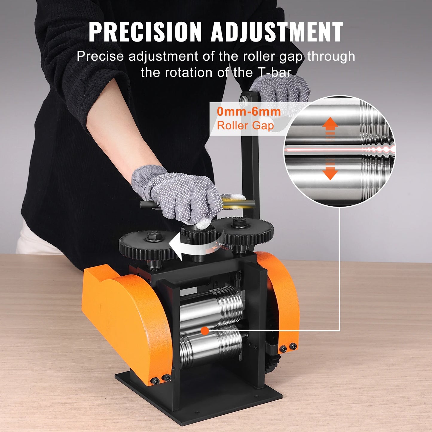 3-in-1 Jewelry Rolling Mill Machine 45/57/75/76mm for Metal Forming