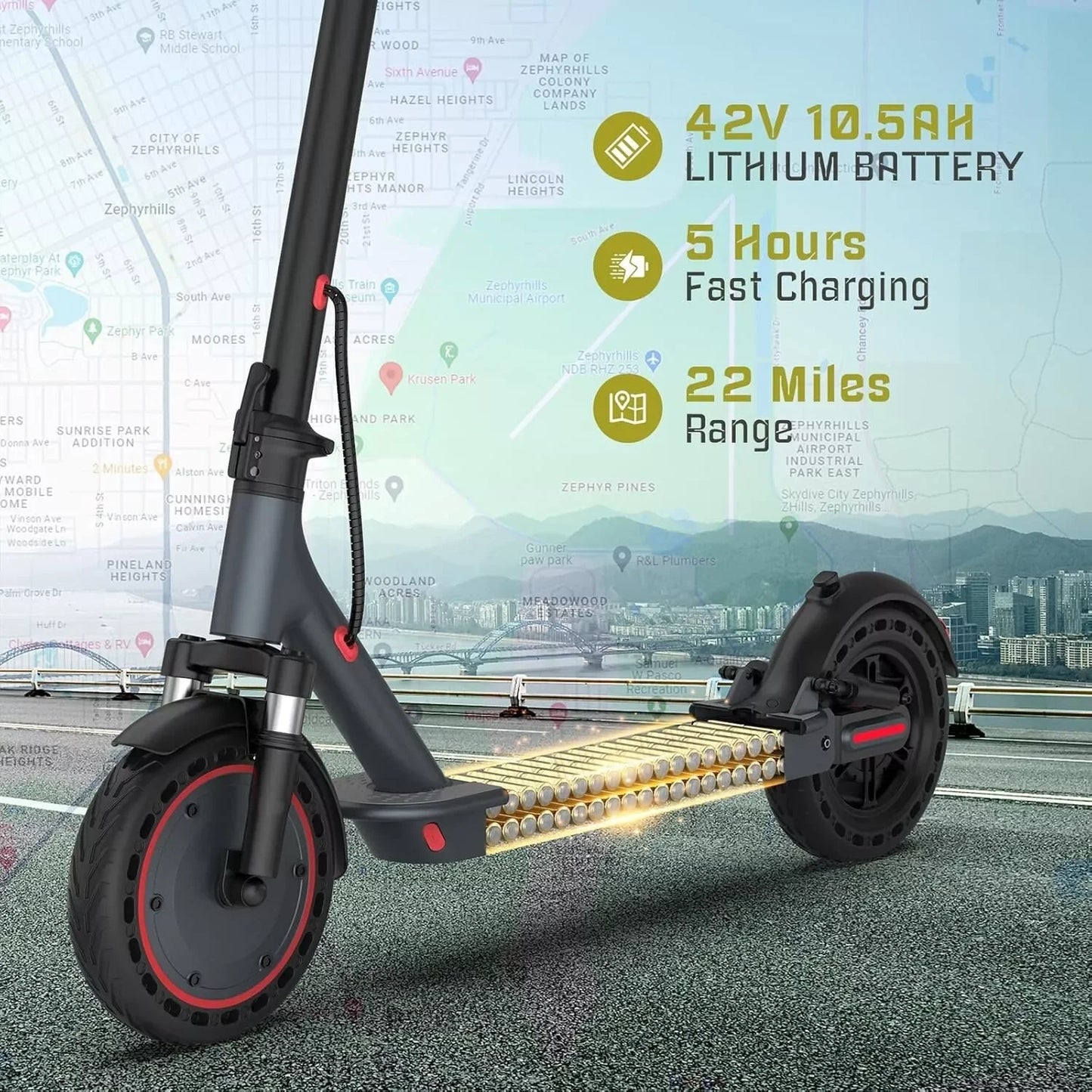 AOVOPRO TMAX 10 Inch Electric Scooter 500W 22 MPH App