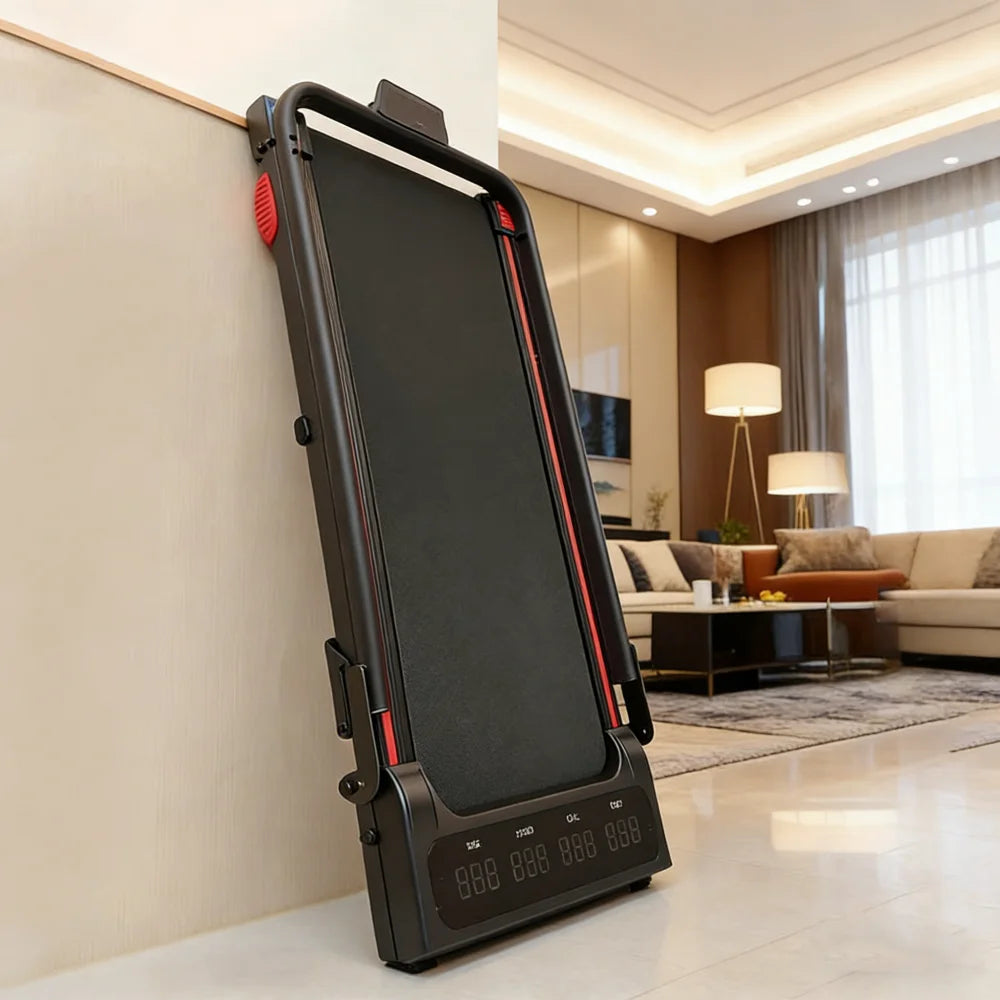 Foldable Walking Pad Treadmill. Compact Home Fitness Running Machine with Quiet Motor