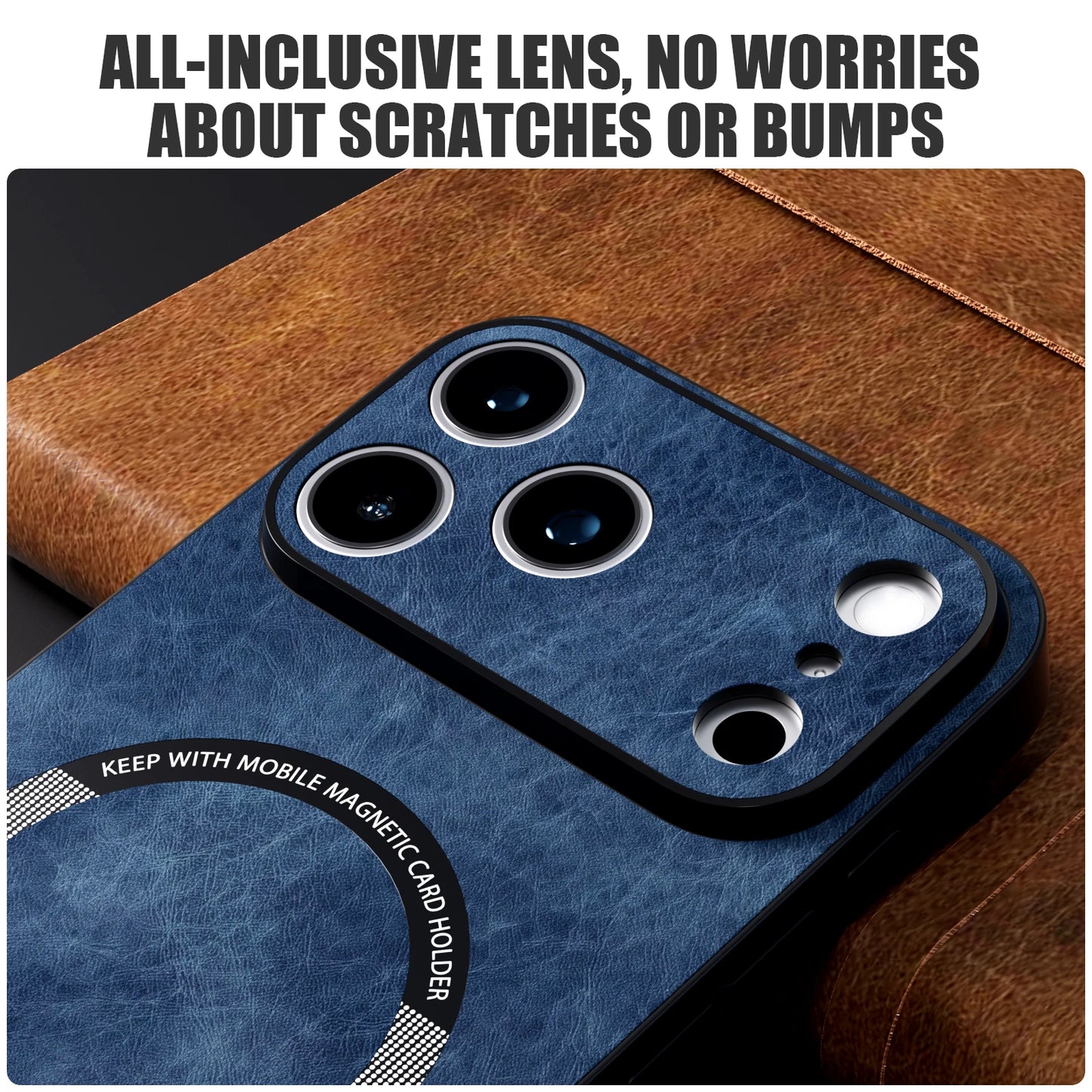 2-in-1 Magnetic Wallet Phone Case with Detachable Card Holder & Stand