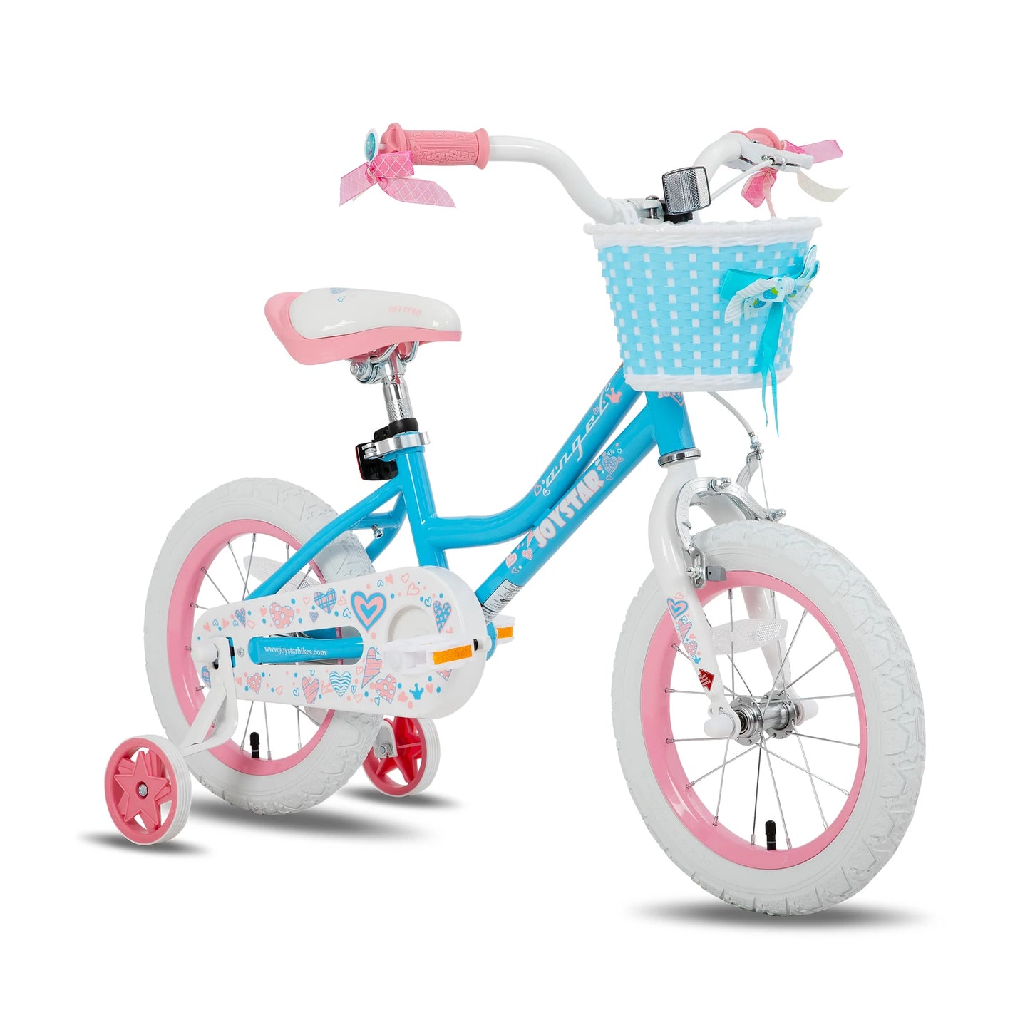 US warehouse Colorful Girls Bike with Basket & Training Wheels 12 14 16 18 Inch Kids Bike Foot Brake Child Children Bicycle