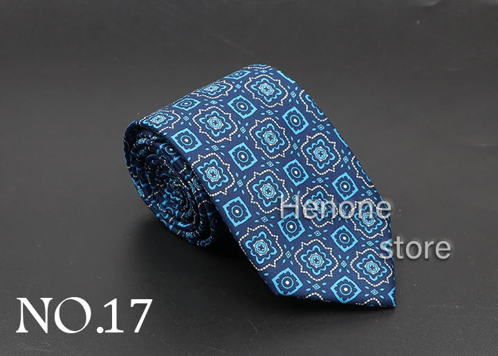 Luxury Floral & Paisley Men’s Silk Necktie .Wedding & Business Tie