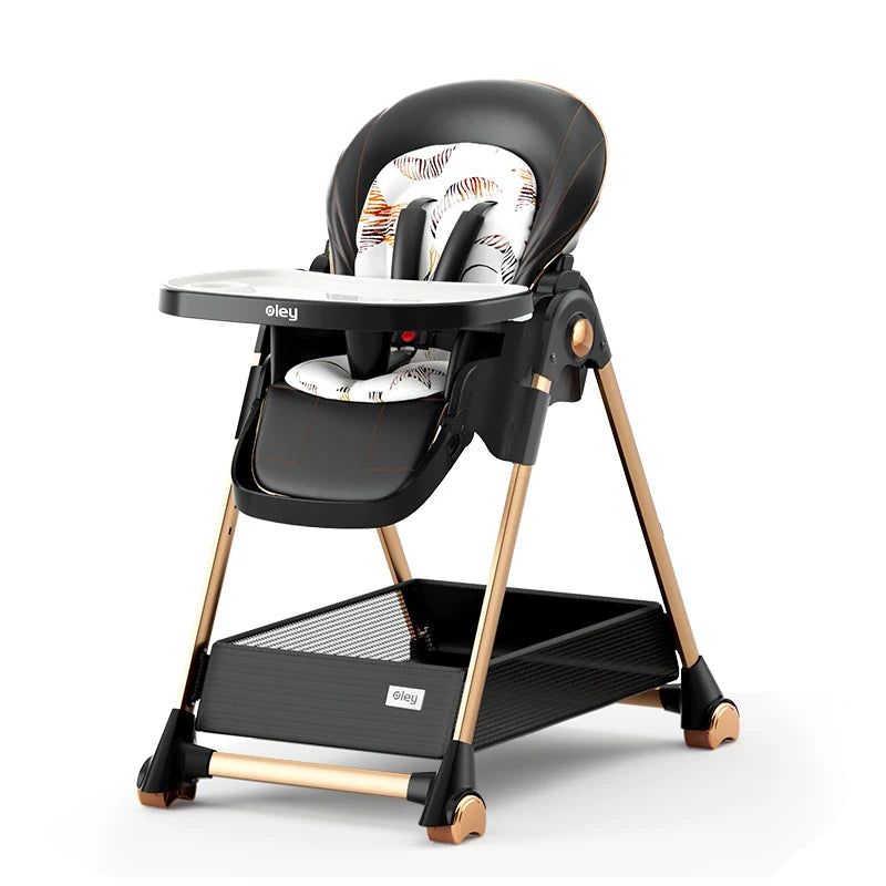 7-in-1 Convertible Baby High Chair with Adjustable Tray & Foldable Design