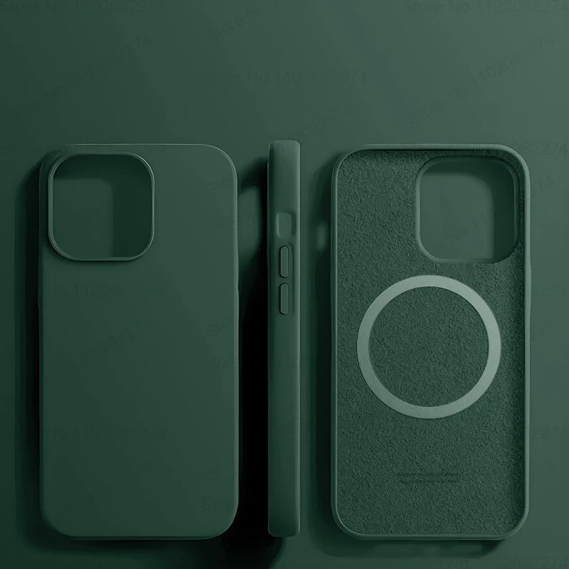 MagSafe Liquid Silicone iPhone Case . Soft Touch Magnetic Protective Cover