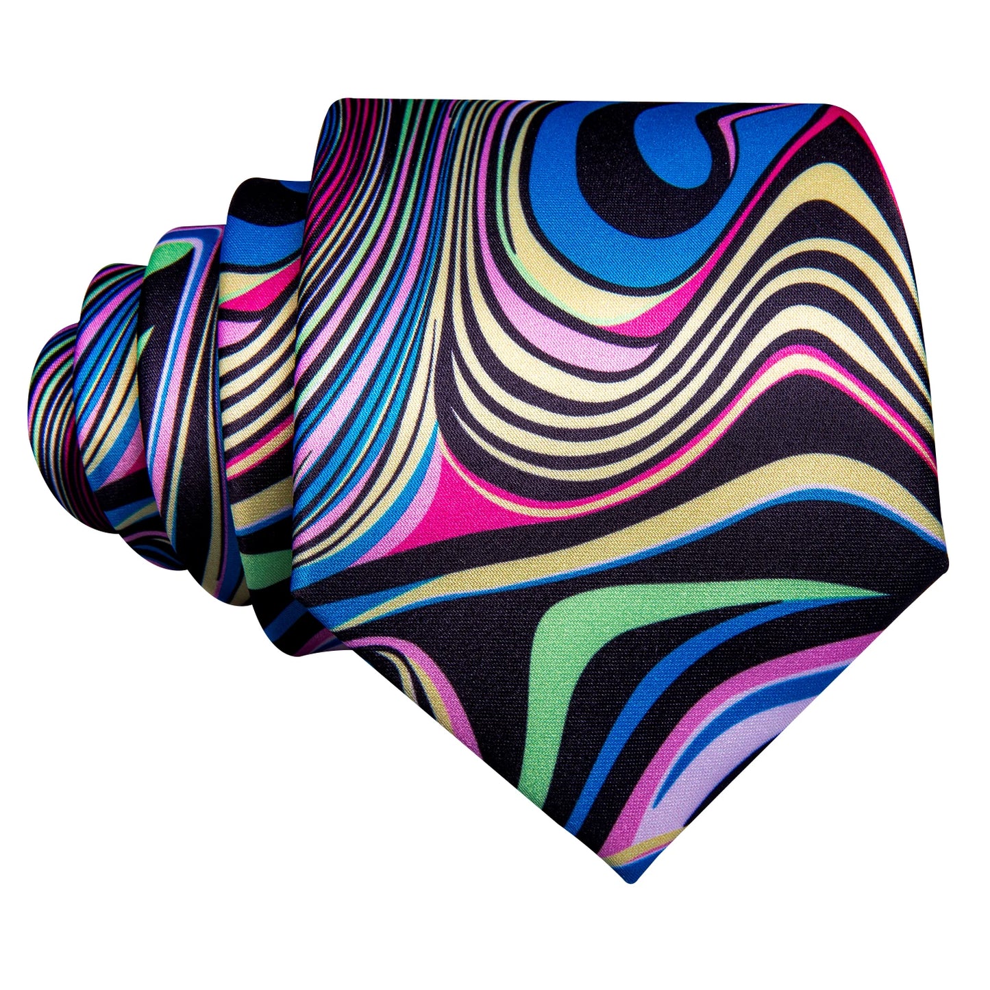 Luxury Designer Silk Tie Set for Men,  Necktie, Pocket Square & Cufflinks for Weddings, Business & Formal Events