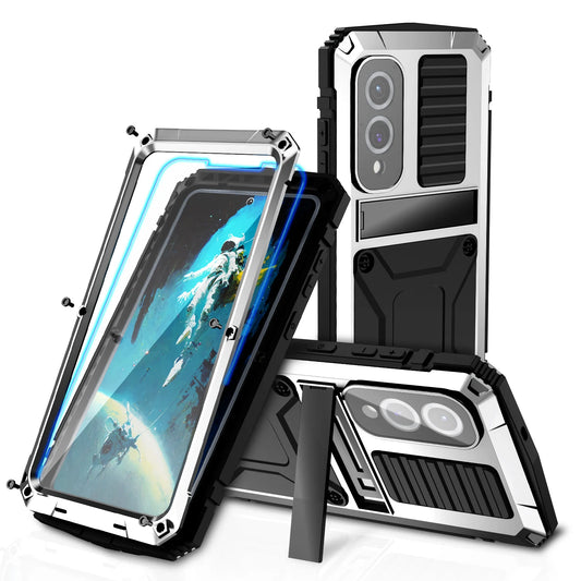 Rugged Shockproof Case for Samsung S25 Edge S24 Plus S23 Plus S25 Ultra Aluminum Metal Protective Cover
