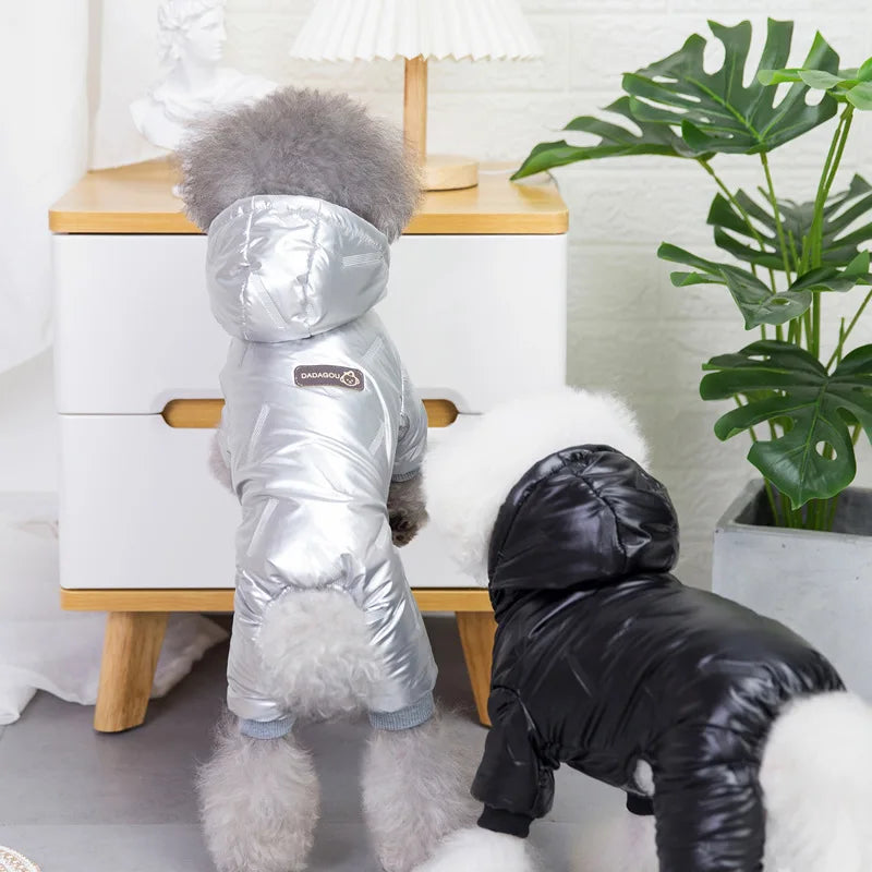 Coat Poodle Outfits. Waterproof Winter Dog Jumpsuit Coat