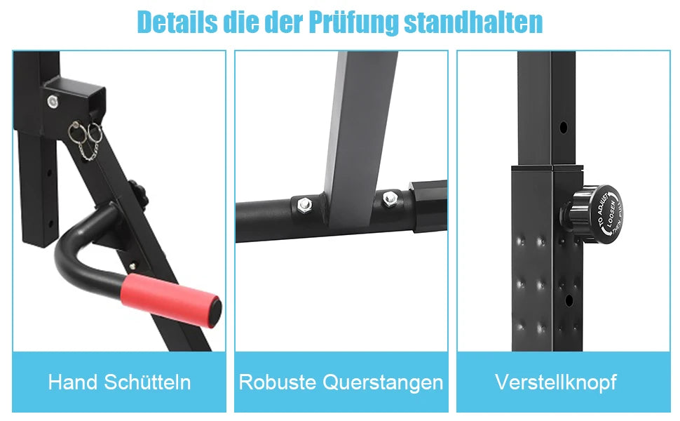 Adjustable Power Tower Pull Up Bar & Dip Station Home Gym Strength Training Station