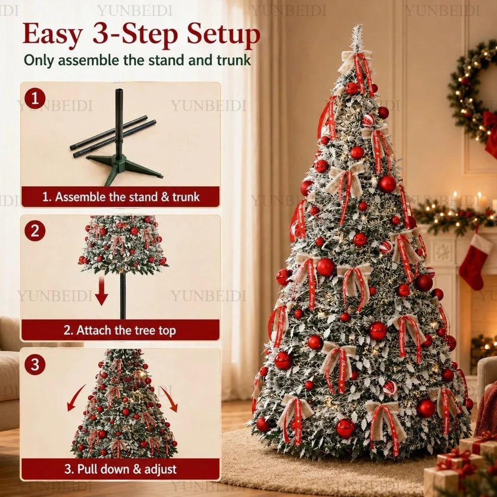 Foldable Pop-Up Christmas Tree .Easy Setup Holiday Décor