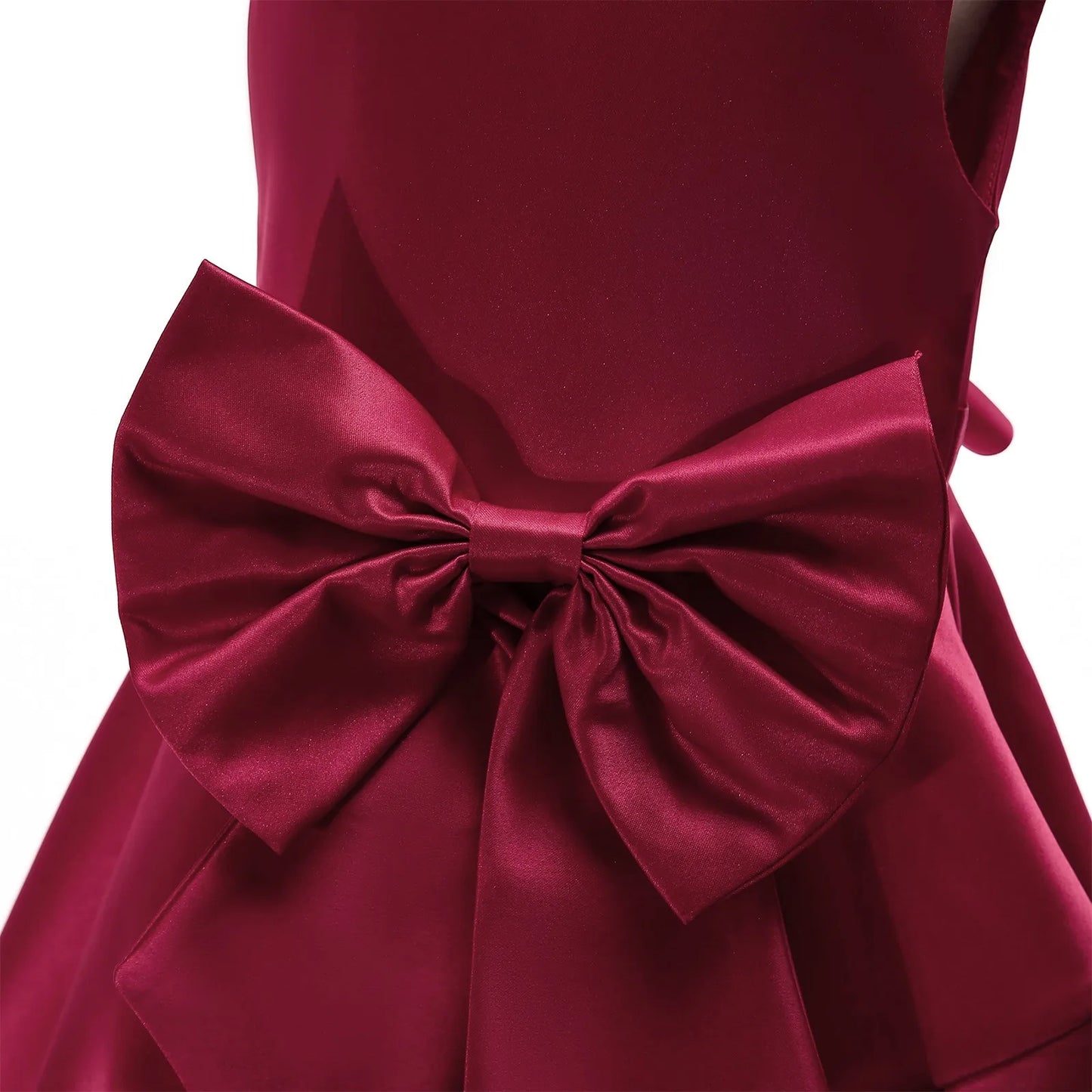 Girls Bow Party Dress.  Elegant Sleeveless Princess Dress for Weddings, Birthdays & Special Occasions