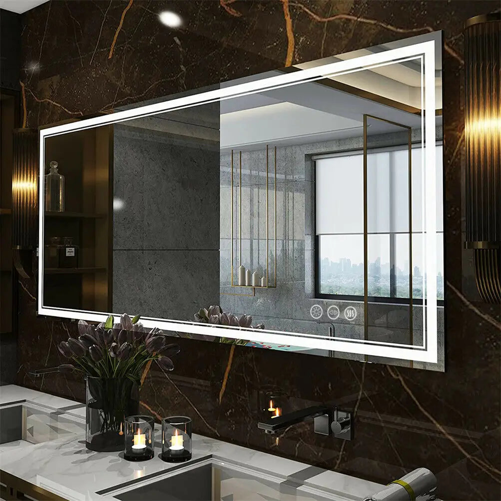41 Inch LED Mirror Anti Fog Touch Switch Wall Mount