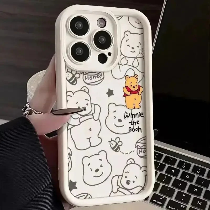 Cute Cartoon Bear Protective Phone Case for iPhone