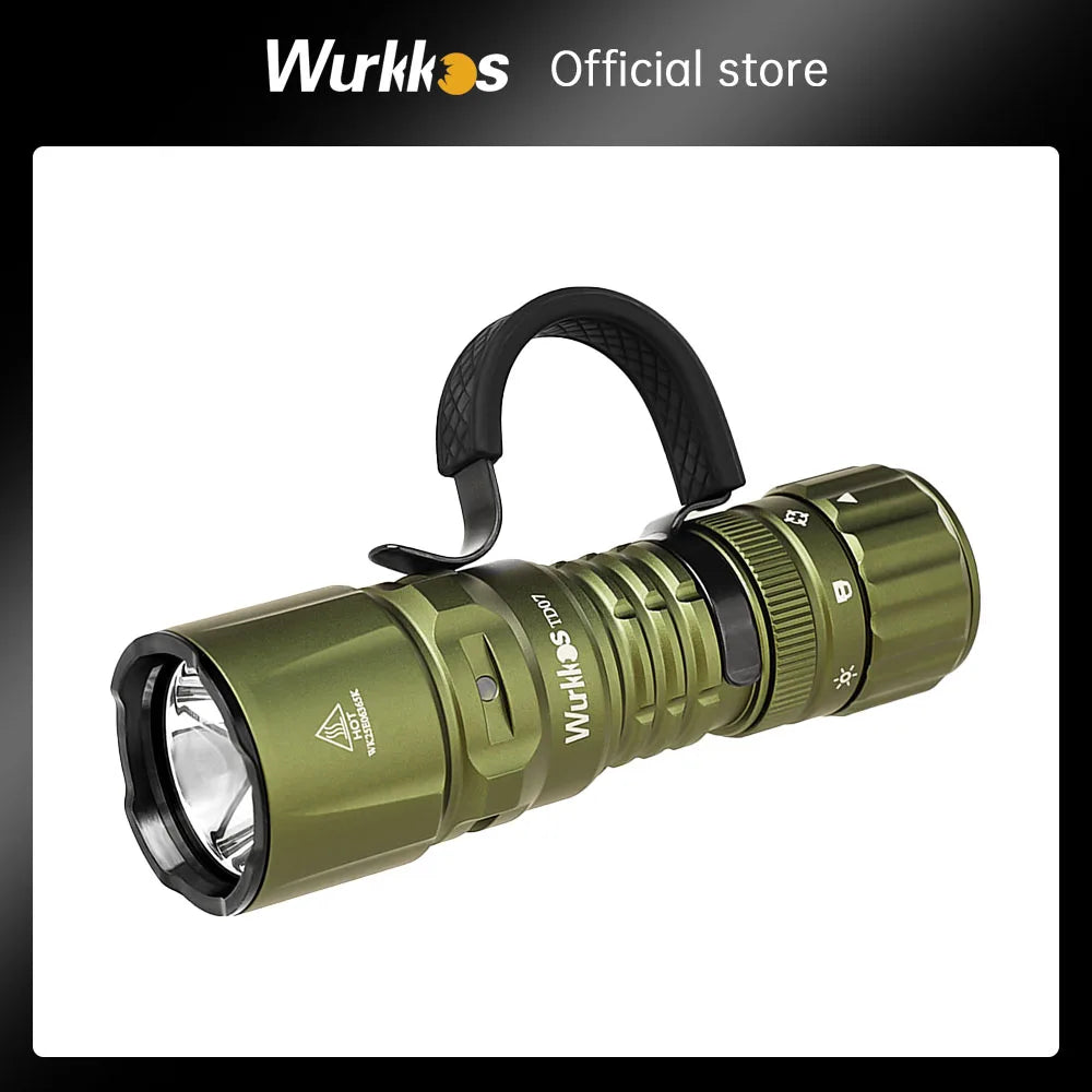 Wurkkos TD07 Tactical Flashlight .1300 Lumens, 479M Long Range, IP68 Waterproof  Description: