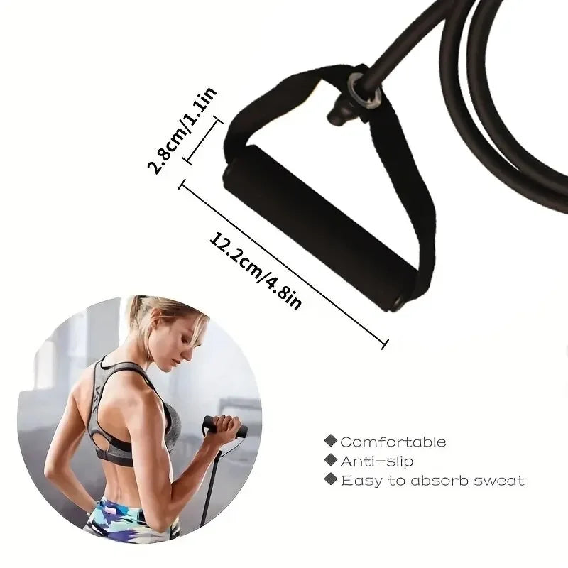 Resistance Bands Workout Set for Home Gym Strength Training and Full Body Exercise