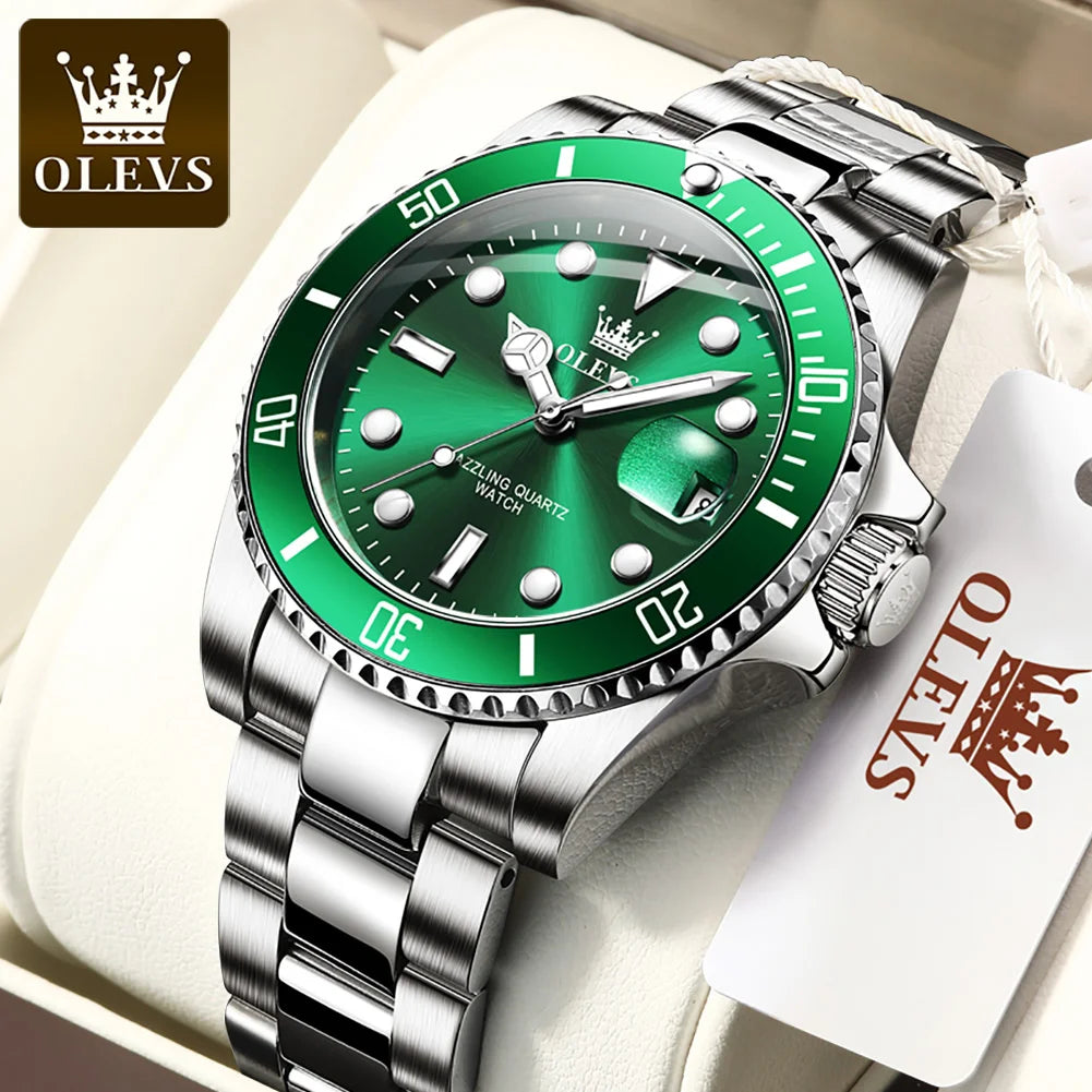 Men’s Luxury Quartz Sports Watch . Stainless Steel Diving-Style Design