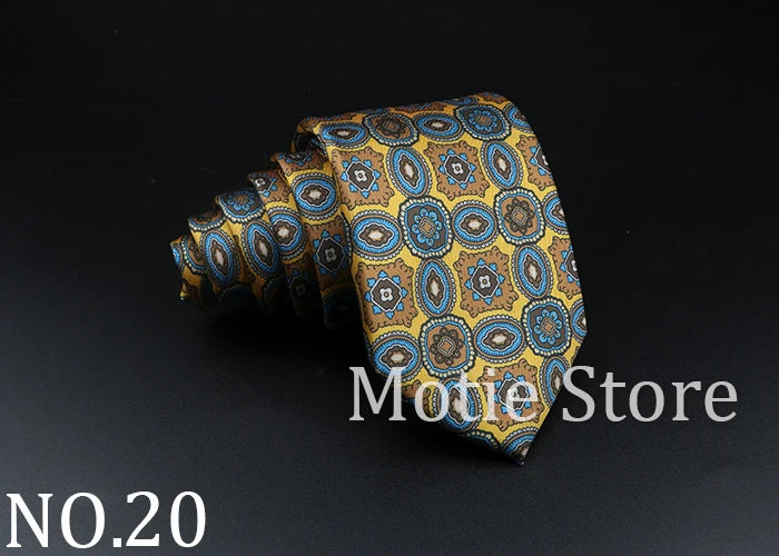 51 Styles Men's Silk Ties Jacquard Striped Plaid Floral Necktie Accessories Daily Wear Shirt Suit Cravat Wedding Party Gift