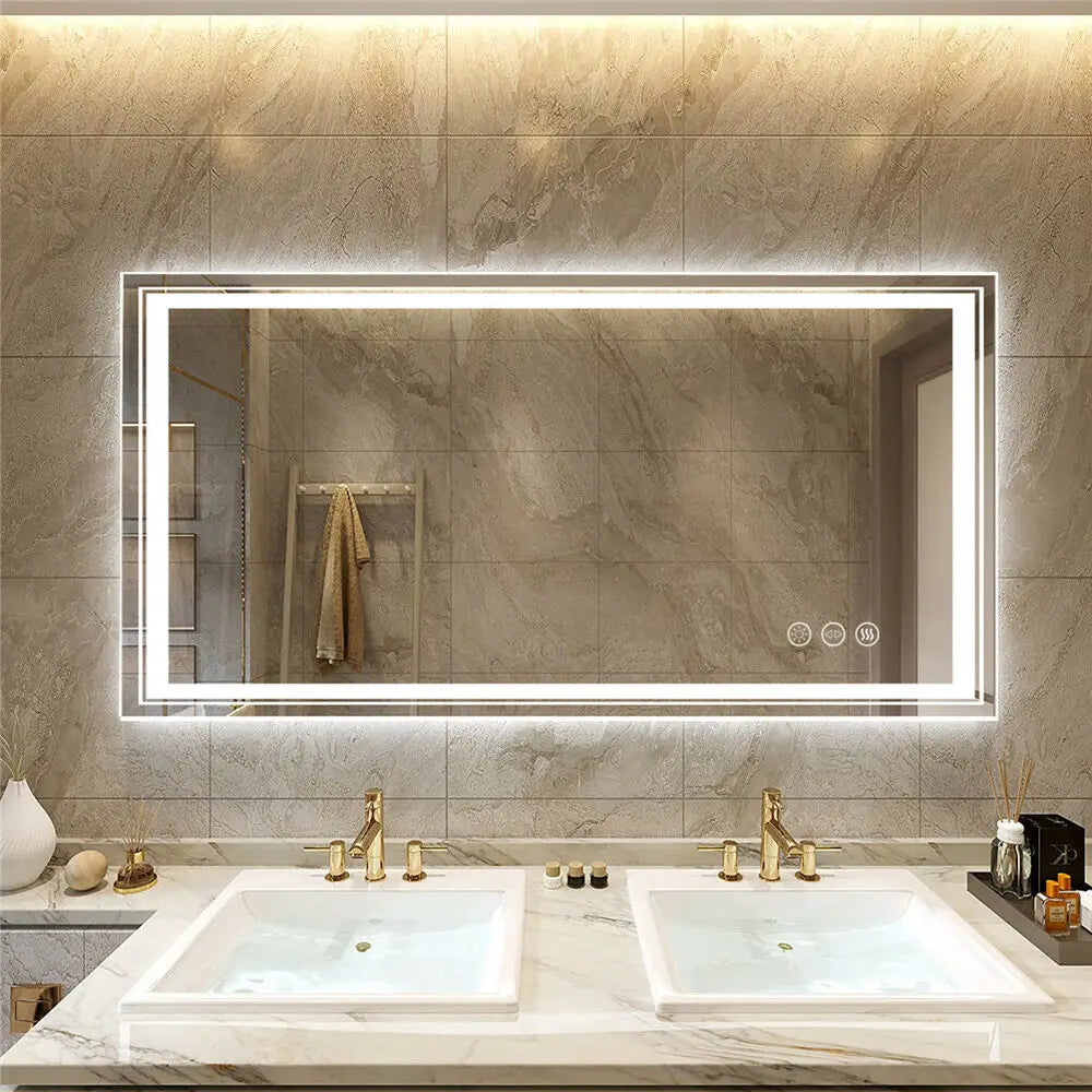 41 Inch LED Lighted Mirror Vanity With Anti Fog Touch Switch