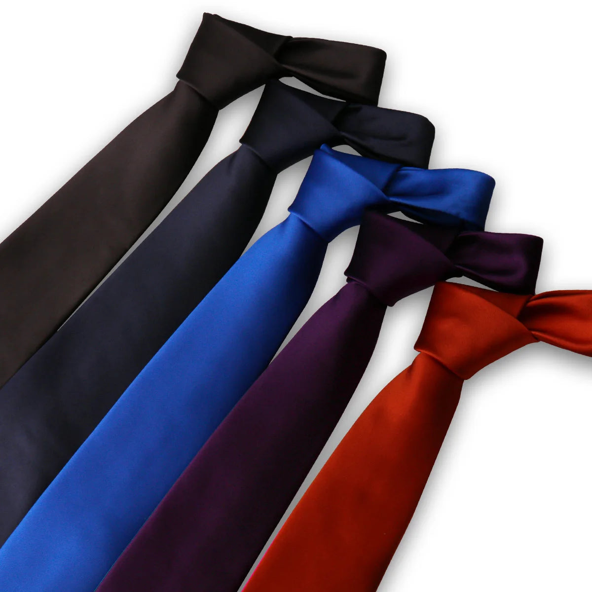 HUISHI Men’s Solid Dark Blue Waterproof Jacquard Necktie | 6cm Slim Business & Wedding Tie