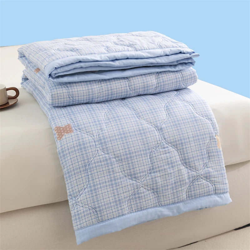 Floral Style Duvet Summer Thin Quilt Skin-friendly Bedspread Air Conditioning Blanket edredones Adults Kids Room Comforter Quilt