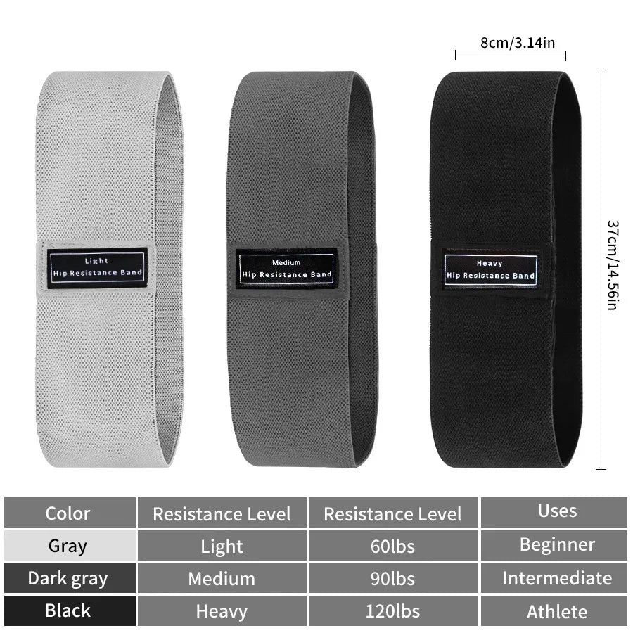 Premium Fabric Resistance Bands Set for Glute, Hip & Leg Workouts