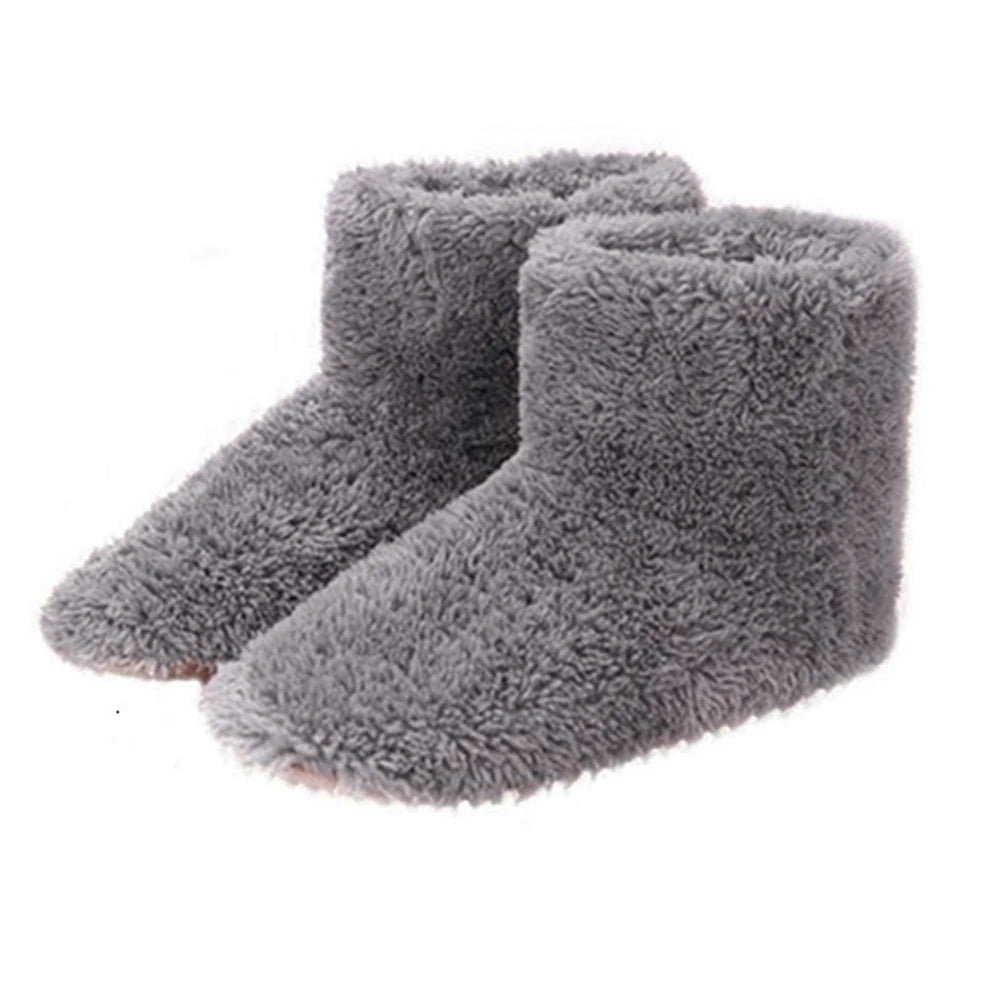 Women Men Electric Heating Shoes Washable USB Heated Shoes Rechargeable Foot Warmer for Winter