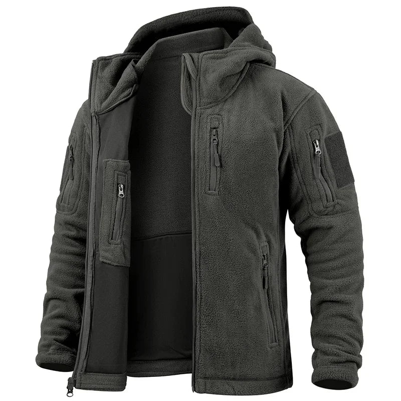 Men’s Outdoor Tactical Fleece Jacket Warm Hiking Hunting Winter Coat