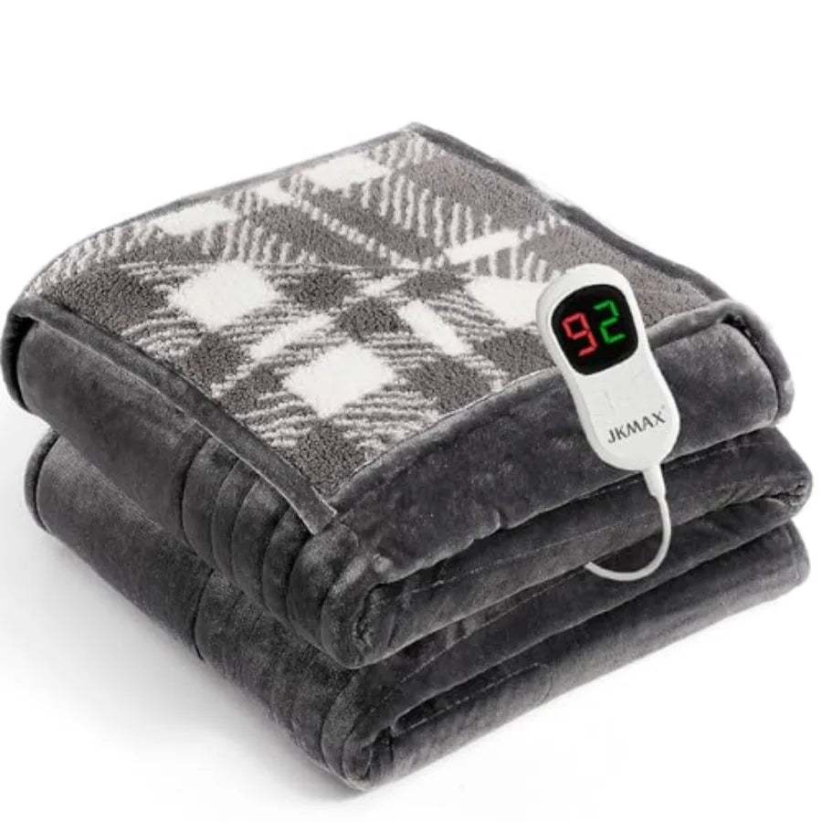 Luxury Electric Heated Blanket. Ultra Soft Warming Throw with Adjustable Heat Settings